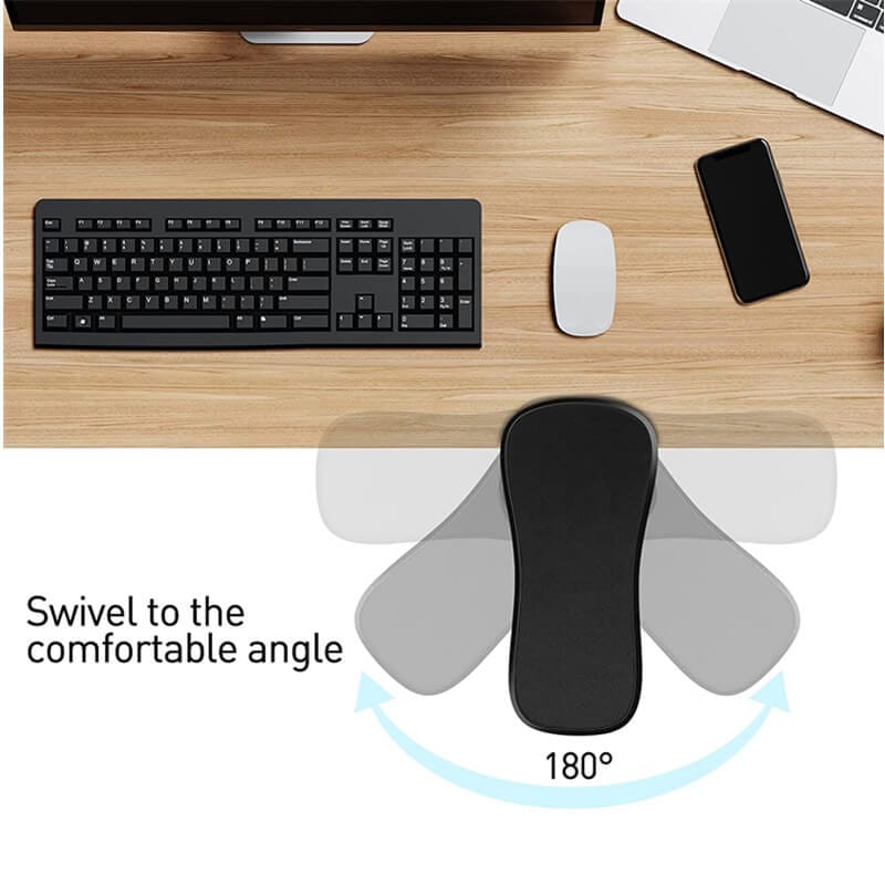 Desktop computer armrest adjustable wrist support pad