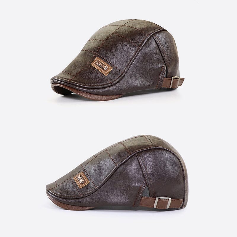 2024 High Quality Trendy Leather Beret