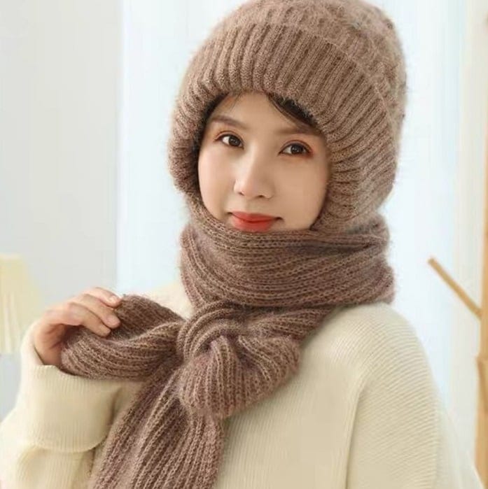 Winter Hot Sale 60% OFF Integrated Ear Protection Windproof Cap Scarf