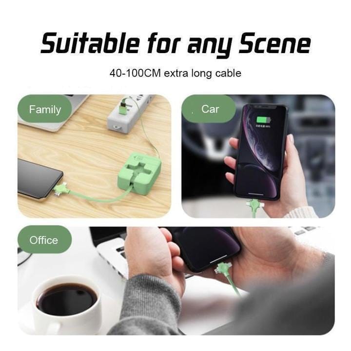 3 in 1 Data Line Fast Charging Line Storage Box