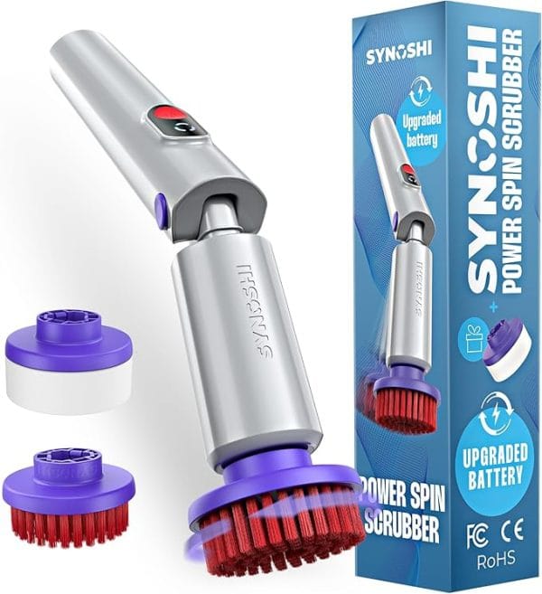 Electric Spin Scrubber, Cordless Cleaning Brush Bathroom Scrubber.
