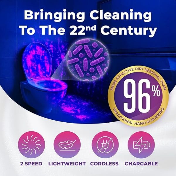 Electric Spin Scrubber, Cordless Cleaning Brush Bathroom Scrubber.